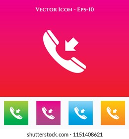 Call Icon in Colored Square box. eps-10