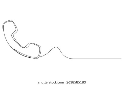 Call Icon continuous line drawing