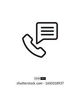 icono de llamada, plantilla vectorial de inspiración de diseño para interfaz y cualquier propósito