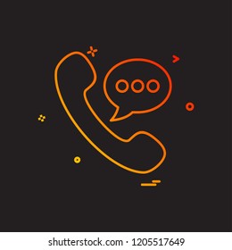 Call icon design vector