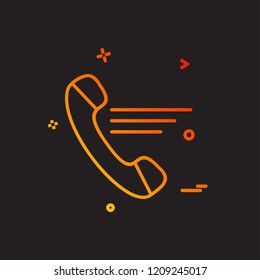 Call icon design vector