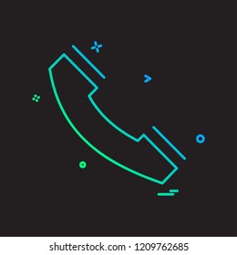 Call icon design vector