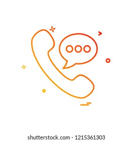 Call icon design vector