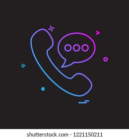 Call icon design vector