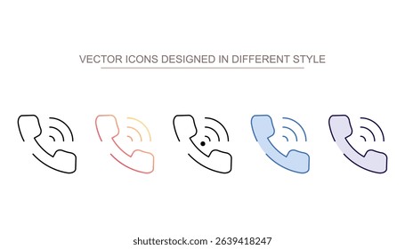 Call icon design with white background stock illustration