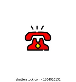 Icono de llamada. E-commerce e icono de compra en línea. Sencillo, contorno, plano, negro, color.