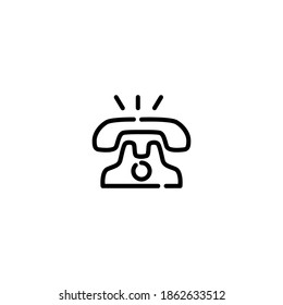 Call icon. E-commerce and shopping icon. Simple, flat, outline, black.