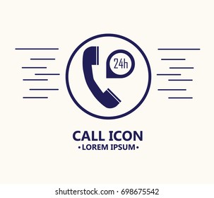 Call icon, emergency call icon