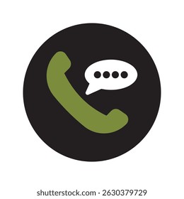 Call icon Flat line illustration Phone call icon. Telephone icon symbol. Vector illustration