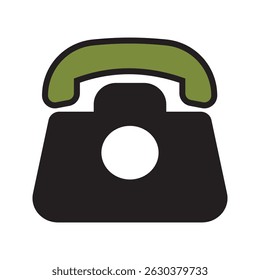Call icon Flat line illustration Phone call icon. Telephone icon symbol. Vector illustration