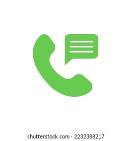 Call icon flat style design. Call vector illustration. isolated on white background.