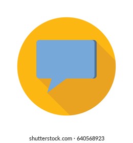Call icon in flat style on circle for web, infographics and creative design