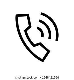 Call icon, Handset, Phone Symbol Line Vector illustration