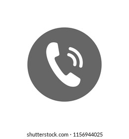 Call icon. Handset icon. Vector illustration, flat design.