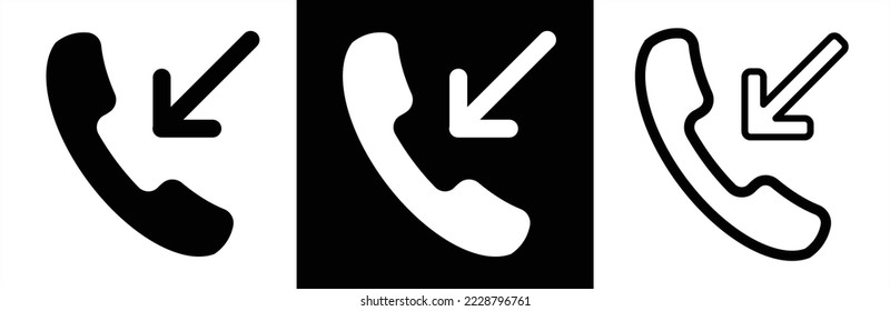 Call icon. incoming call icon. Symbol. Vector illustration