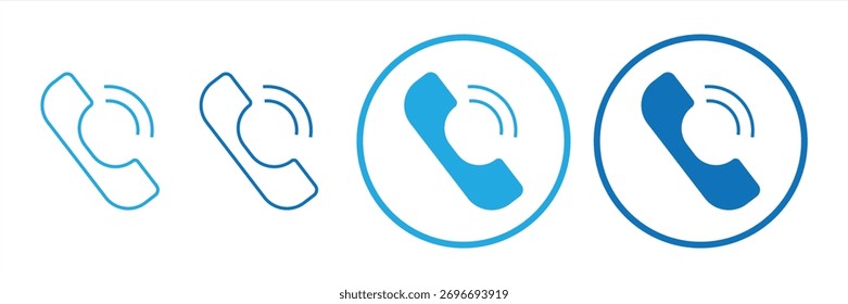 Aufrufsymbol einzeln auf weißem Hintergrund. Telefonsymbol, Telefonsymbol, Vektorgrafik