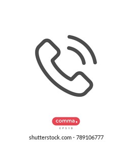 Call icon isolated on white background. Call icon modern symbol for graphic and web design. Call icon simple sign for logo, web, app, UI. Call icon flat vector illustration, EPS10. - Shutterstock ID 789106777