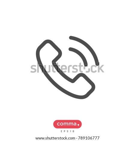 Call icon isolated on white background. Call icon modern symbol for graphic and web design. Call icon simple sign for logo, web, app, UI. Call icon flat vector illustration, EPS10.