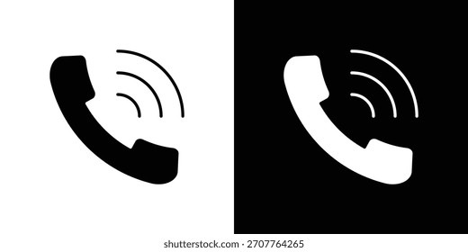 Call icon line art editable stroke and solid collection for app design