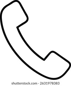call icon line art vector on white background.