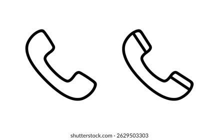 Ícone de chamada logotipo design. sinal de telefone e símbolo. ícone de telefone. entre em contato conosco 