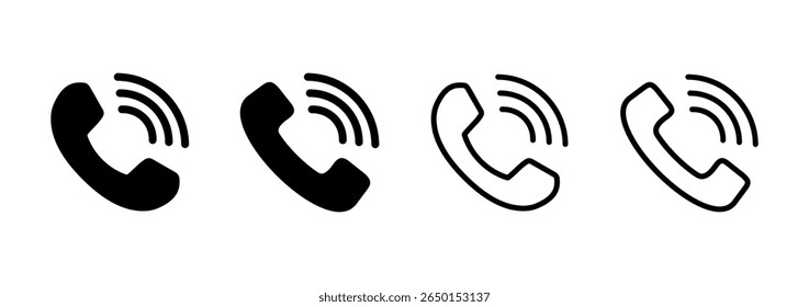 Call icon logo design. telephone sign and symbol. phone icon. contact us 