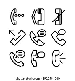 icono de llamada o logotipo símbolo de signo aislado ilustración vectorial - Colección de iconos vectoriales de estilo negro de alta calidad
