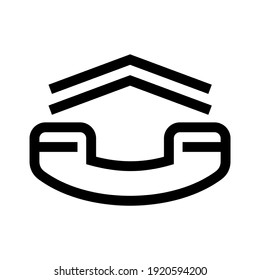 icono de llamada o logotipo símbolo de signo aislado ilustración vectorial - iconos vectoriales de estilo negro de alta calidad
