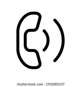 icono de llamada o logotipo símbolo de signo aislado ilustración vectorial - iconos vectoriales de estilo negro de alta calidad
