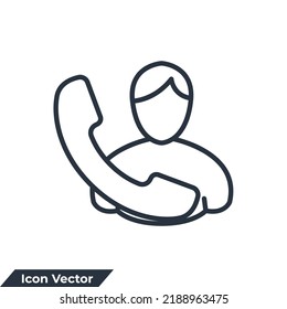 nennen Symbol Logo, Vektorgrafik. Zeichensymbol-Vorlage für Grafik- und Webdesign-Kollektion