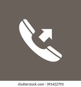 Call Icon on Dark Gray Color. Eps-10.