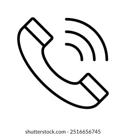 icono de llamada. Diseño de estilo de contorno aislado sobre fondo blanco