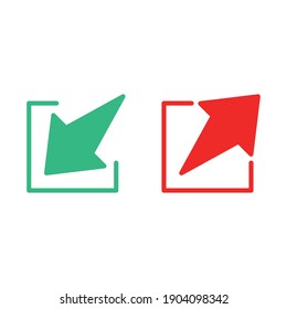 Call icon. Phone with arrow vector non-white background Vector illustration 