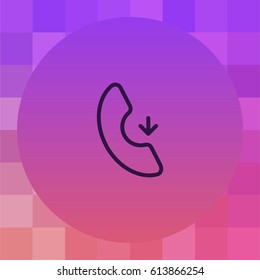 Call icon. Phone with arrow vector