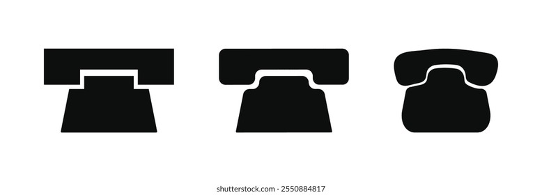 Call icon. Phone icon vector. Telephone icon symbol isolated. Old phone icon. 