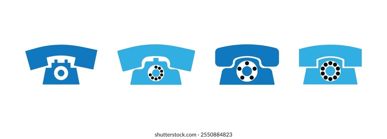 Call icon. Phone icon vector. Telephone icon symbol isolated. Old phone icon. 