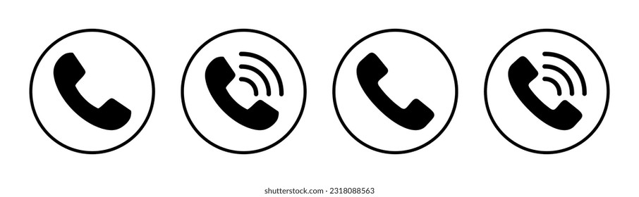 Call icon set illustration. telephone sign and symbol. phone icon. contact us 