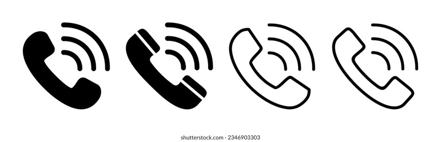 Call icon set illustration. telephone sign and symbol. phone icon. contact us 