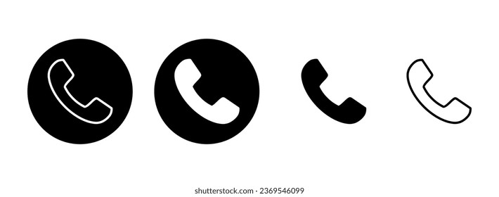 Call icon set illustration. telephone sign and symbol. phone icon. contact us 