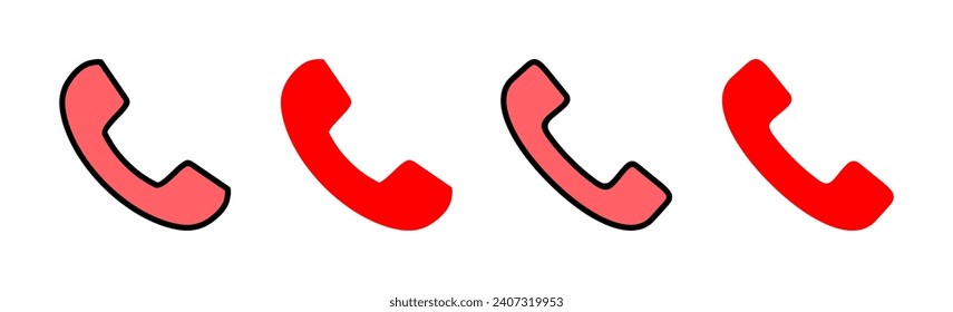 Rufen Sie die Icon-Set-Illustration auf. Telefonzeichen und -zeichen. Telefonsymbol. Kontakt 
