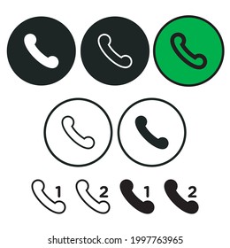 Call icon set menu on phone.