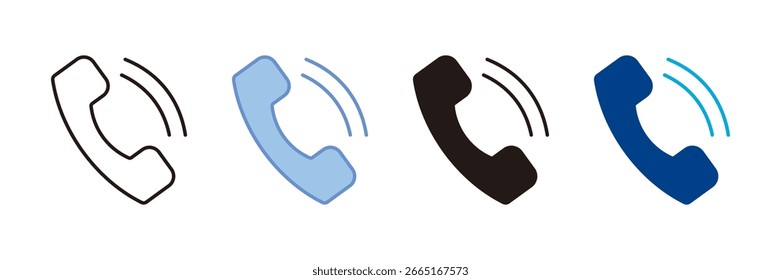 Call Icon Set Multiple Style Collection