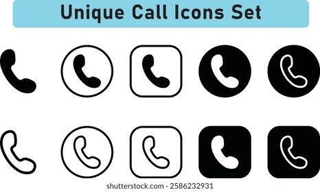 Call icon set. phone dial symbols, Contact us, Phone call, Icon for design. Answer and Decline. Vector illustration
