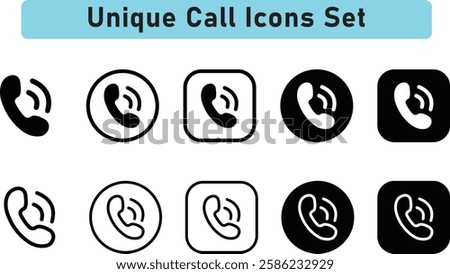 Call icon set. phone dial symbols, Contact us, Phone call, Icon for design. Answer and Decline. Vector illustration