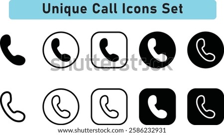 Call icon set. phone dial symbols, Contact us, Phone call, Icon for design. Answer and Decline. Vector illustration