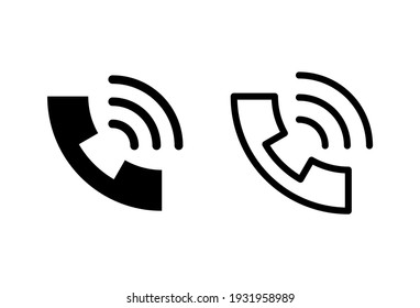 Call Icon Set. Telephone Icon Vector. Phone Icon Vector. Contact Us