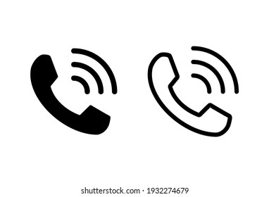 Call icon set. telephone icon vector. phone icon vector. contact us