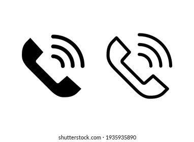 Call icon set. telephone icon vector. phone icon vector. contact us