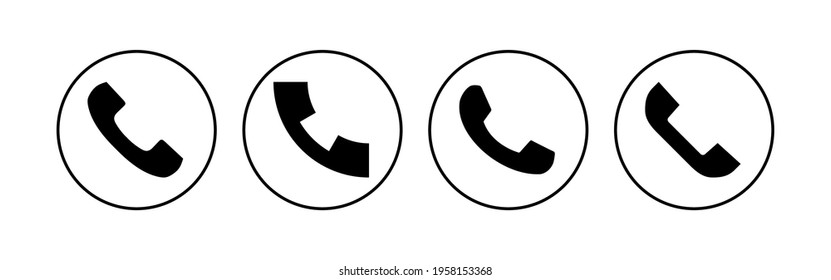 Call icon set. telephone icon vector. phone icon vector. contact us 