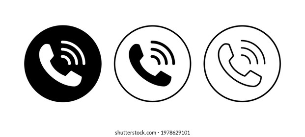 Call icon set. telephone icon vector. phone icon vector. contact us 